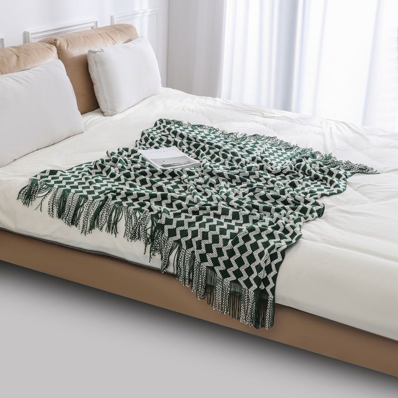 Copridivano lavorato a maglia, tovagliolo da letto, tovagliolo estivo per ufficio, aria condizionata, coperta per pisolino, piccola coperta_voghion.com
