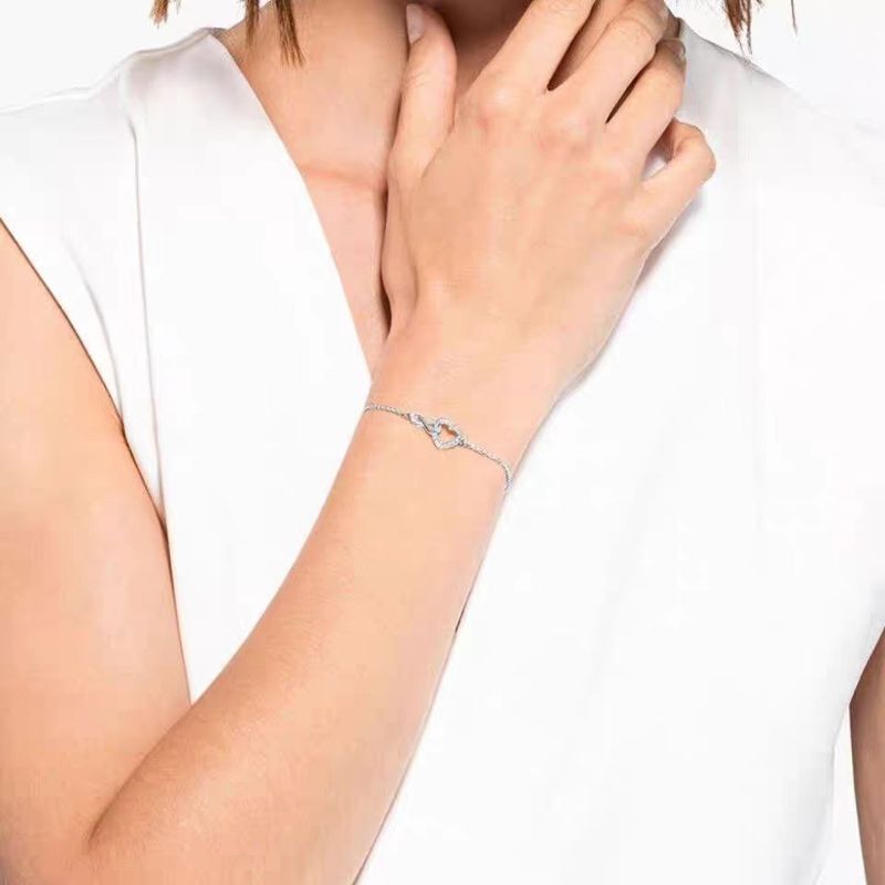 Collar y pulsera de mujer con superposición romántica de amor eterno, joyería noble de lujo, regalo para novia_voghion.com