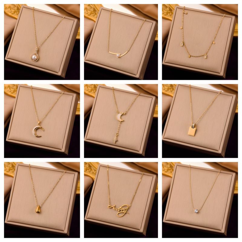 Nouveau collier ras du cou en acier titane inaltérable pour femme, tendance et simple, avec un trèfle à quatre feuilles et un style élégant._voghion.com