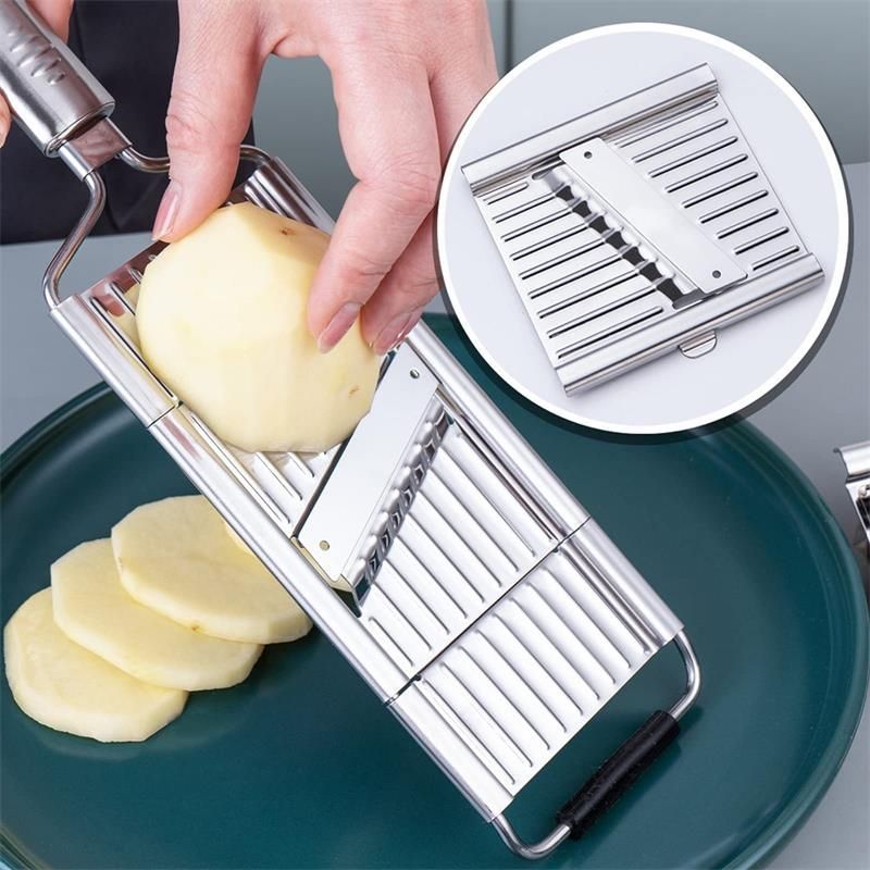 4 In1 Vegetable Slicer Stainless Steel Shredder Cutter Multi-Purpose Vegetable Slicer Cuts Set Manual Fruit Carrot Potato Grater_voghion.com