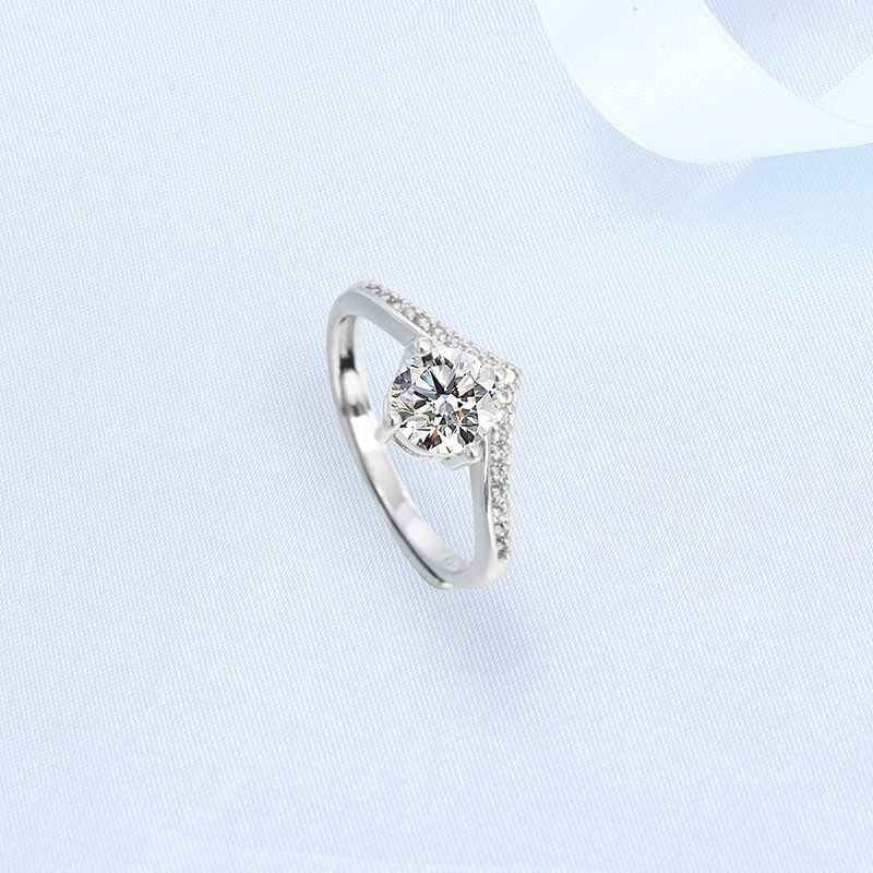 Hoge schoonheid Mosang-ring, kroonprinses met bloemen zonder vervagende kleur, uniek en voortreffelijk huwelijksaanzoek_voghion.com