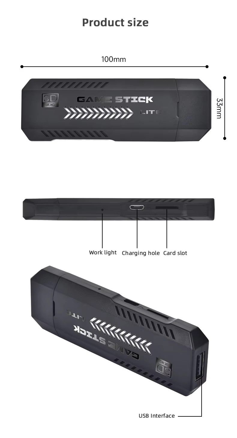 Game X2 Ultra High Definition Home Gaming Arcade Wireless TV Game Console Dual Controller_voghion.com