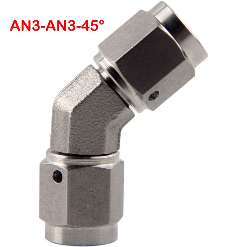 AN3 45 90 asteen ruostumattomasta teräksestä valmistettu suora jarrun kääntyvä PTFE-letkupää naaraspuolinen banjo-sovitin auton moottorin osa_voghion.com