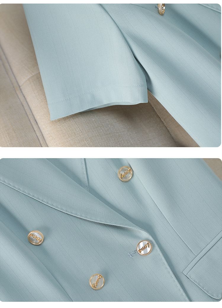 Damenbekleidung Rosa Anzug Damen Sommer Dünne Arbeitskleidung Berufskleidung Temperament Göttin Stil Arbeitskleidung_voghion.com