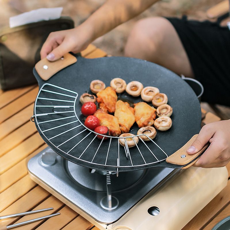 Poignée de poêle à barbecue en bois anti-brûlure, résistante à la chaleur, poignée isolée de remplacement pour poêle à sauce, gril, plaque de cuisson, camping en plein air_voghion.com