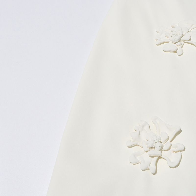 Damenbekleidung Temperamentvoller, kleiner Duftstil, dreidimensionaler Blumen-Zweiteiler_voghion.com