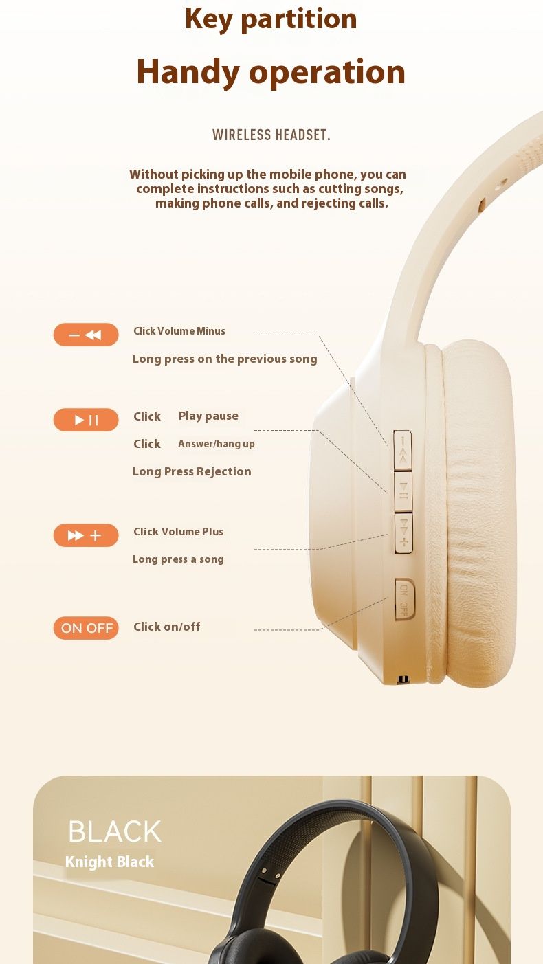 Headset Bluetooth hohe Schönheit, super lange Ausdauer, Rauschunterdrückung Huaqiangbei faltbares Plug-in-Headset universell_voghion.com