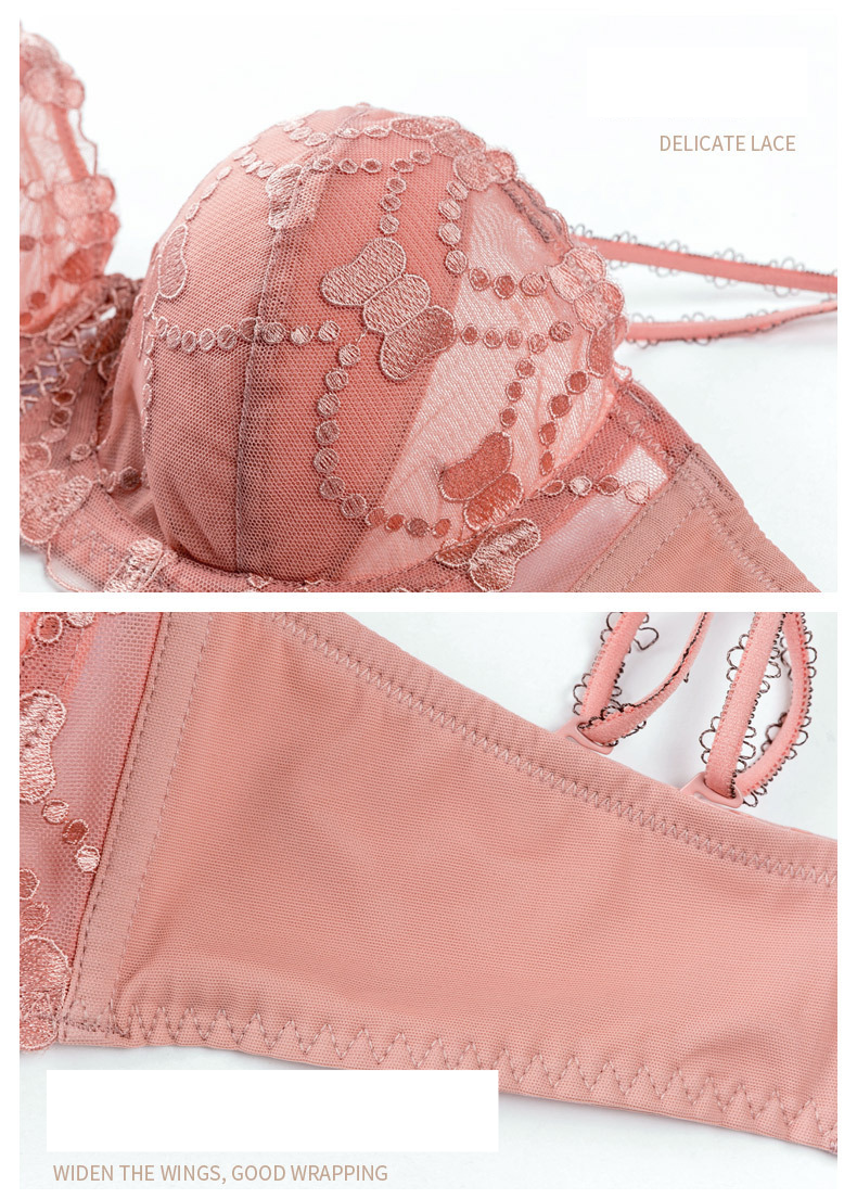 Dameskleding De nieuwe sexy off-the-shoulder mooie rugbeha grote borst kleine strapless ondergoed zachte stalen ring push-up bh set_voghion.com