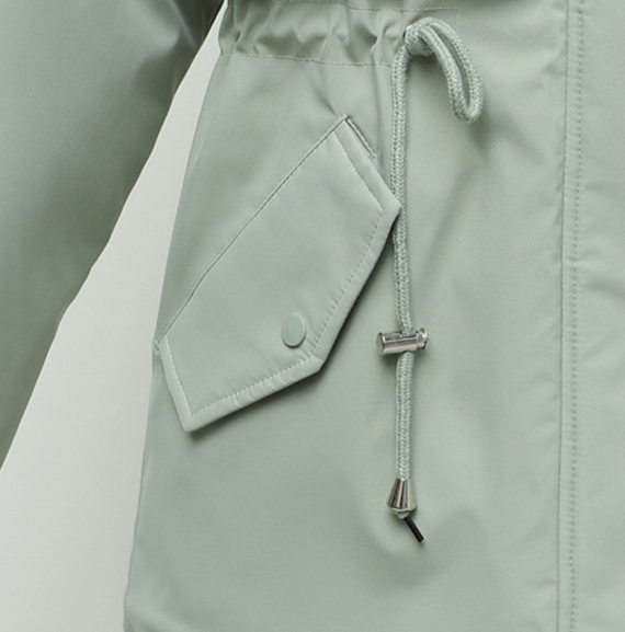 Women's Clothing Winter A Line Version Of Mid Length Cotton Jacket Plus Velvet Lining Large Fur Collar Large Size Waist And Short Outerwear_voghion.com