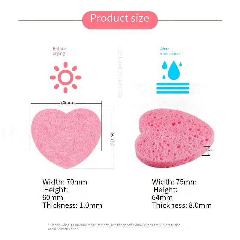 Dischetti di cotone Fiore Amore Cerchio Orso Polpa di legno Cotone Struccante Struccante Viso Spugna Strumento Struccante Spugna Cipria Strumento di Bellezza_voghion.com