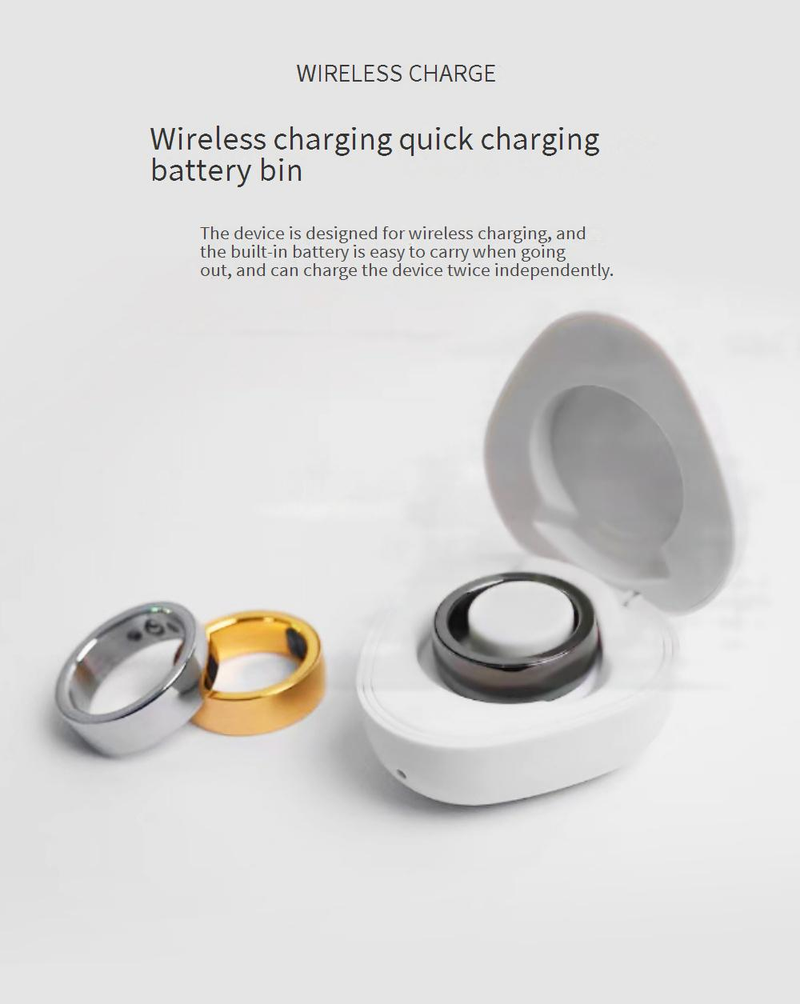 Rings SR300 Smart Ring Heart Rate Blood Pressure Oxygen Monitoring Emotional Intelligence Wireless Charging Smart Ring_voghion.com
