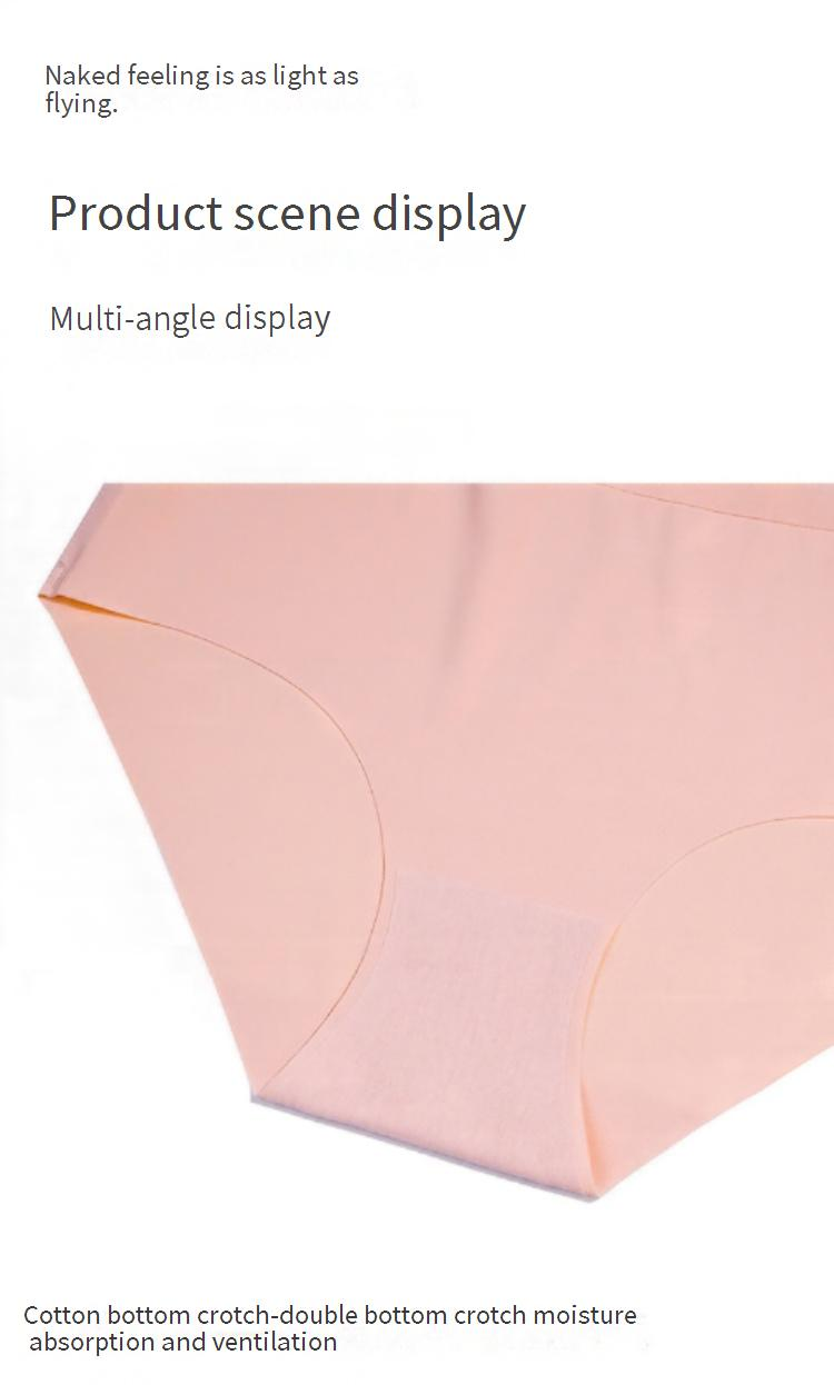 Women's Intimates Sports Hip Lifting Women's Underwear Comfortable Hem Waist And Abdomen Ice Silk Large Size Seamless Briefs_voghion.com