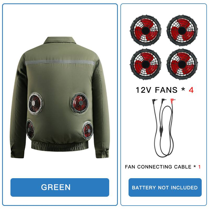 Kühlweste für Herren im Sommer mit eingebautem Ventilator, klimatisierte Kleidung, Camouflage-Arbeitskleidung für den Bau, Angelweste_voghion.com