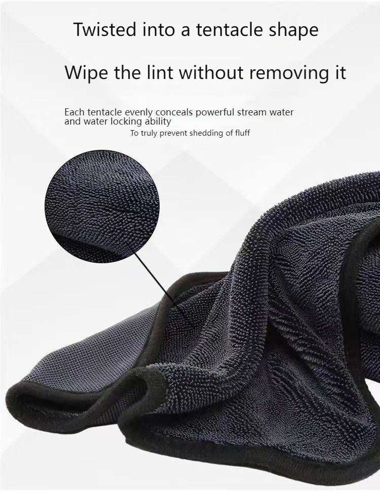 Premium Braided Microfiber Car Wash Towel – Ultra Absorbent, Lint-Free, Scratch-Free Cleaning Cloth For Cars, Windows & Surfaces_voghion.com