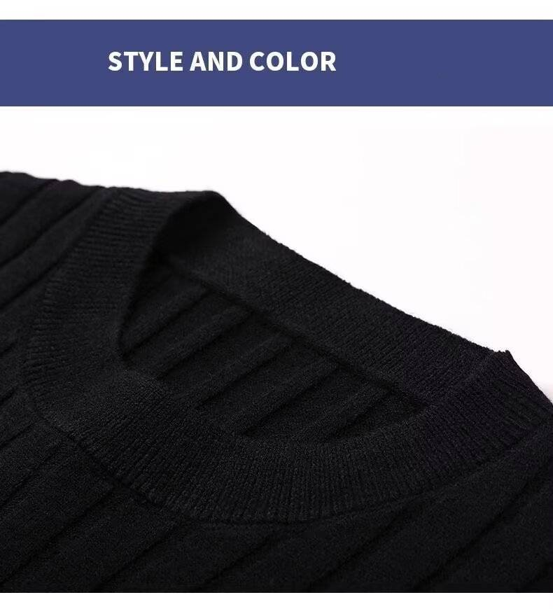 Men's Slim Fit Round Neck Sweater - Breathable Knit Pullover For Business Casual & Everyday Wear_voghion.com
