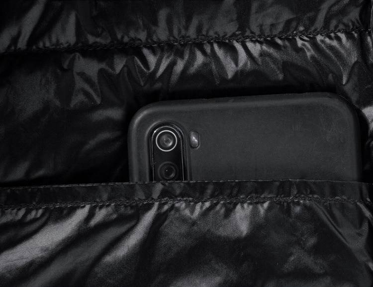 Men's Lightweight Stand Collar Down Jacket - 550fp White Duck Feather, Slim Fit Short Coat For Sports & Casual, Black/Navy/Red/Blue/Gray, M-6xl_voghion.com