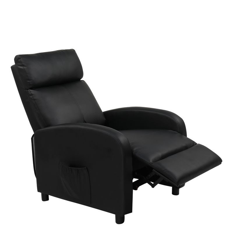Fauteuil inclinable électrique pour salon, home cinéma, en cuir PU, avec massage et chaleur. Canapé-lit de massage._voghion.com