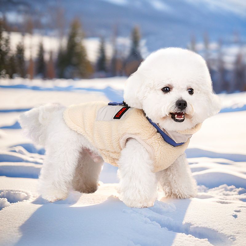 New Dog Clothes Fleece Jacket With Leash Attachment Warm Cloud Feel Thickened Puppy Pet Cotton Coat Korean Style Winter_voghion.com