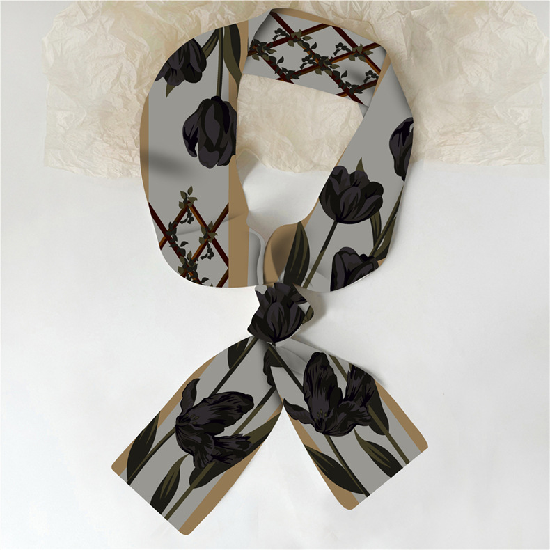 Borsa per rilegatura con cinturino sottile e stretto da donna coreano primavera autunno nuova squisita fascia per capelli tulipano francese con nastro_voghion.com