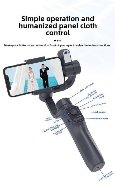 F10 PRO MAX Telefon ręczny Trójosiowy stabilizator Gimbal Anti Shake AI Śledzenie Internet Celebrity Live Vlog Artefakt_voghion.com