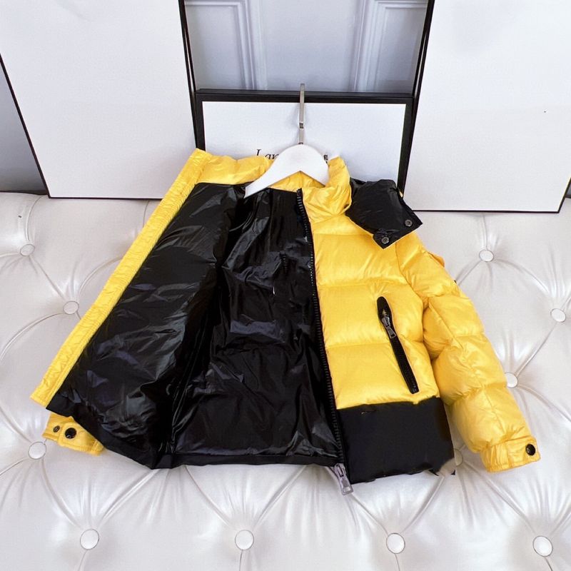 White Goose Hooded Short Thickened Warm Color Block Down Jacket For Men, Women, A Children Casual Coat 2022 Winter_voghion.com