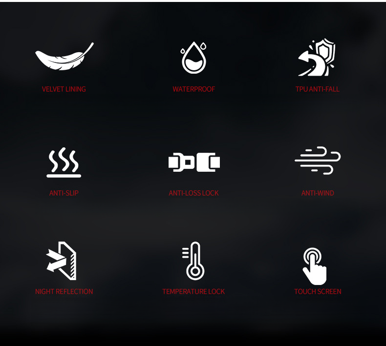 JCCA Winter-Motorradhandschuhe für Damen und Herren – wasserdicht, winddicht, fleecegefüttert, kältebeständig_voghion.com