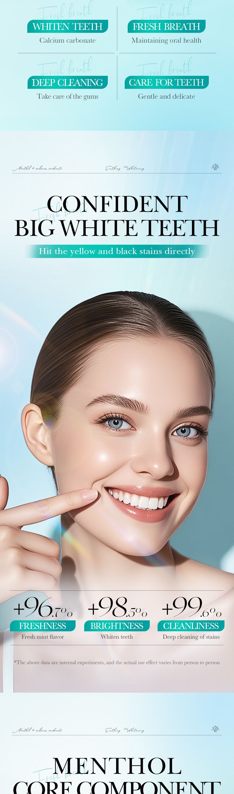 Toothpaste SADOER Soothing Whitening Toothpaste 100g Deep Cleansing Fixing Teeth_voghion.com