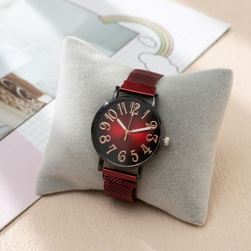 Orologio al quarzo semplice con cinturino in maglia, digitale, da scolaretta, con ventosa, per il tempo libero, per andare al lavoro, ogni giorno, per la festa della mamma, compleanno, anniversario, regalo di San Valentino_voghion.com