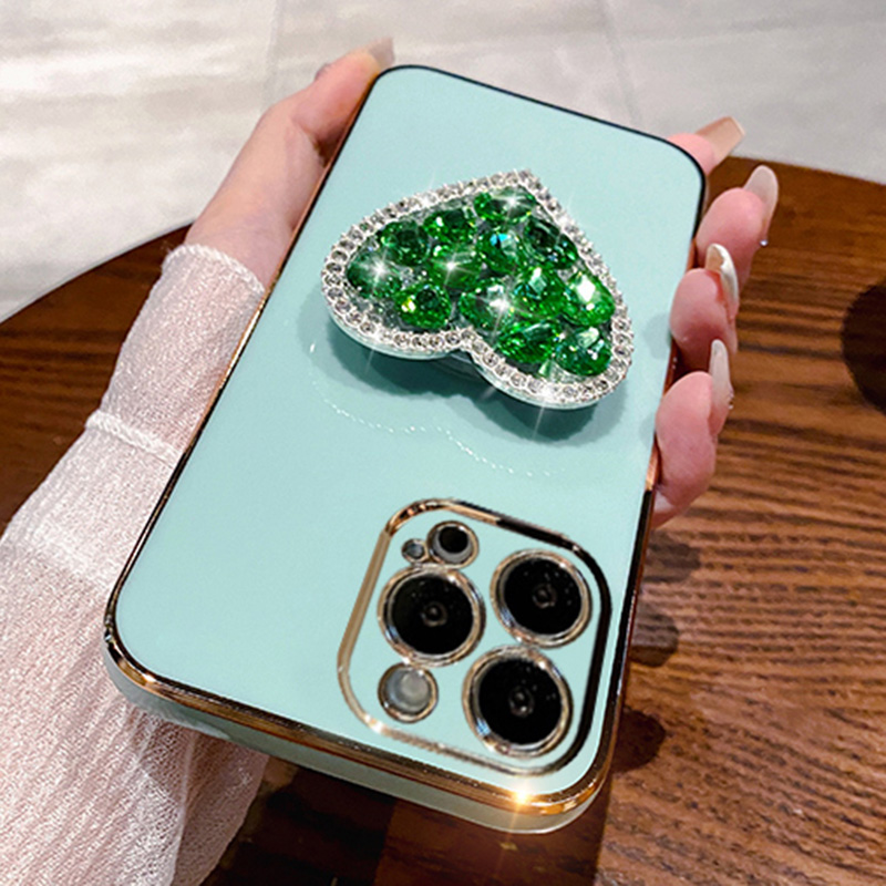 Funda chapada para Samsung A34 A54 A53 A32 A33 A22 A13 4G 5G A12 A73 A25 A31 A21S A14 A52 Corazón Diamante_voghion.com