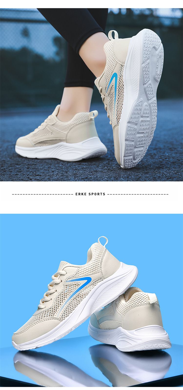 Women's Breathable Mesh Sneakers - Lightweight & Slip-Resistant (Summer Casual Shoes, Wide Width Available)_voghion.com