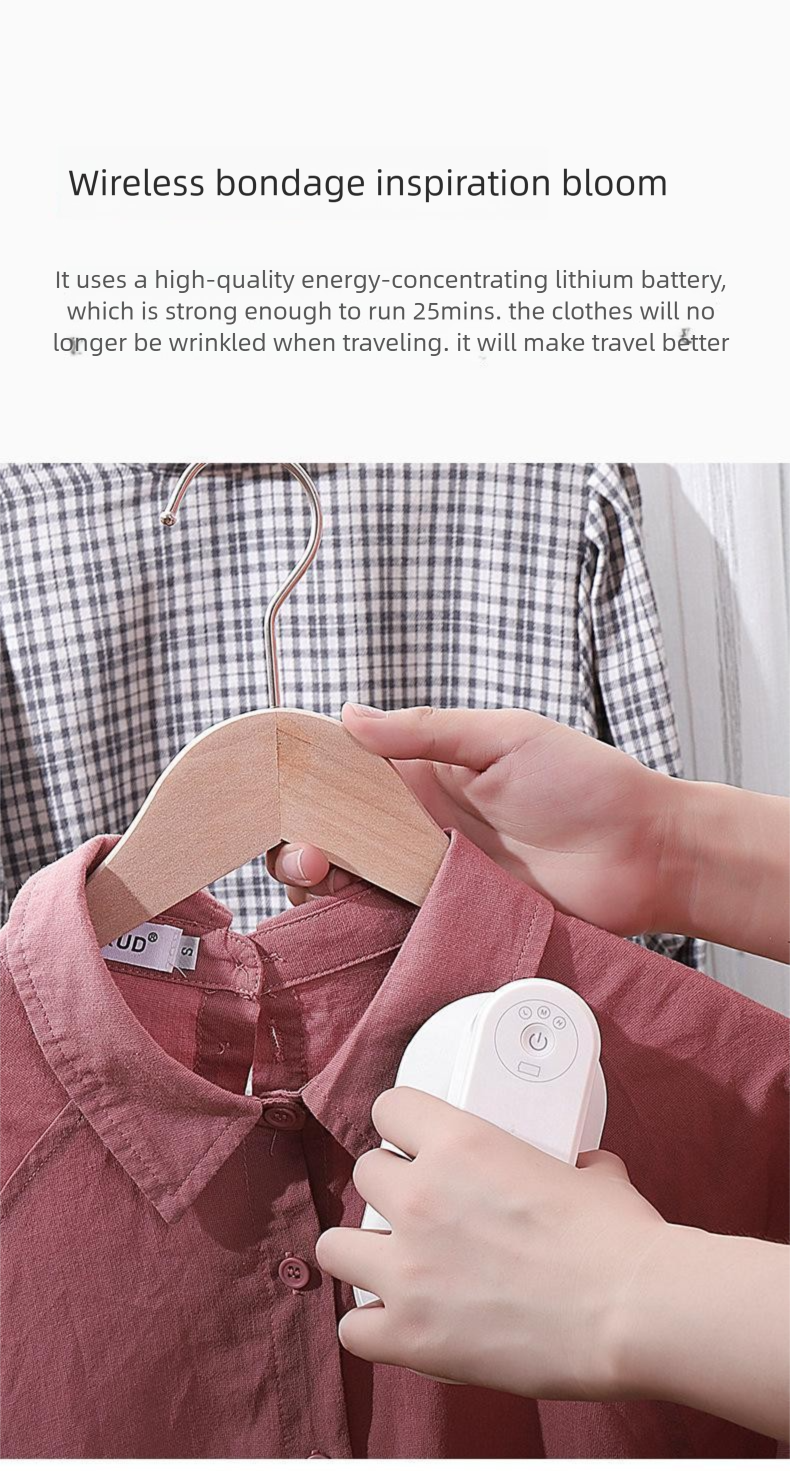 USB Wireless Charging Portable Small Household Dormitory Travel Iron Dry And Wet Handheld Garment Steamer Rechargeable_voghion.com