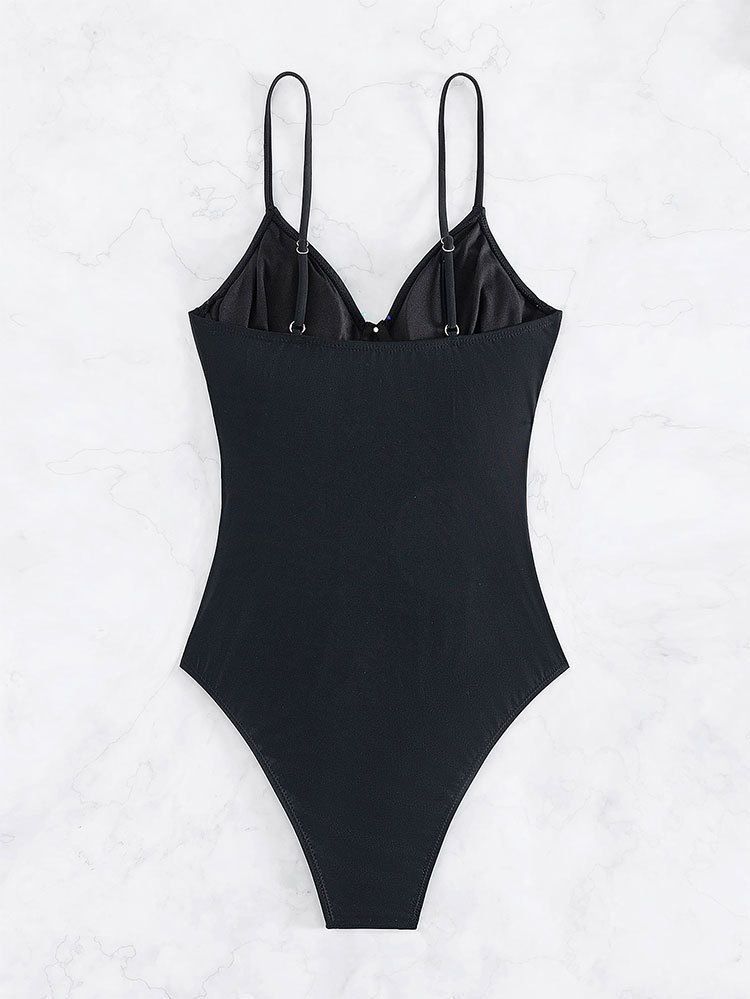 Dameskleding Strand Eendelig Badpak Mesh Sling Buikbedekking Conservatief_voghion.com