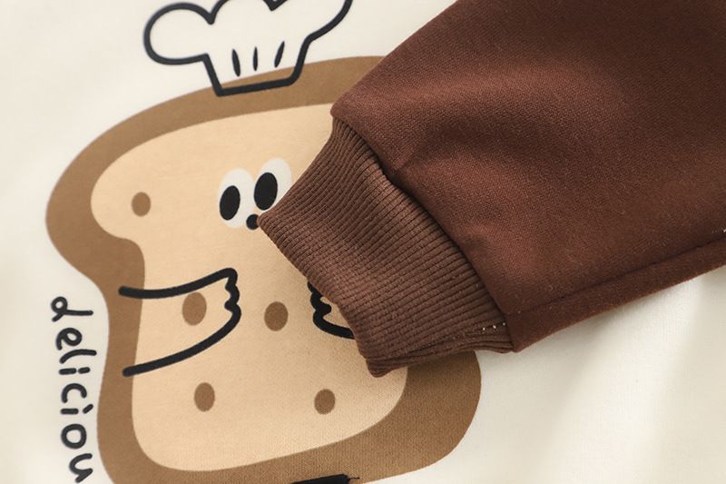 Felpa con cappuccio girocollo e set di 2 vestiti per bambini, primavera e autunno, alla moda, per bambini di un anno_voghion.com