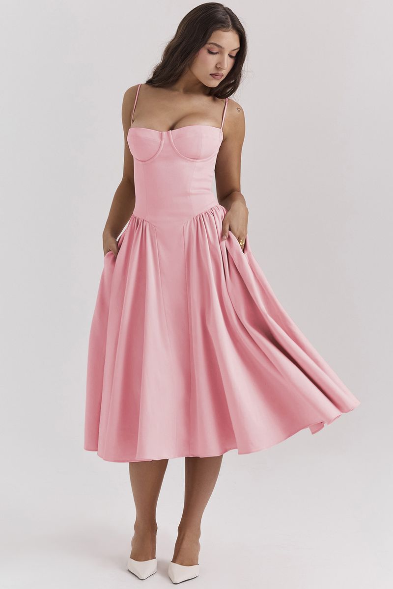 Gonna Nuova Gonna Lunga Francese Retro Stile Palazzo Dopamina Indossare Abito Con Bretelle Per Le Donne_voghion.com