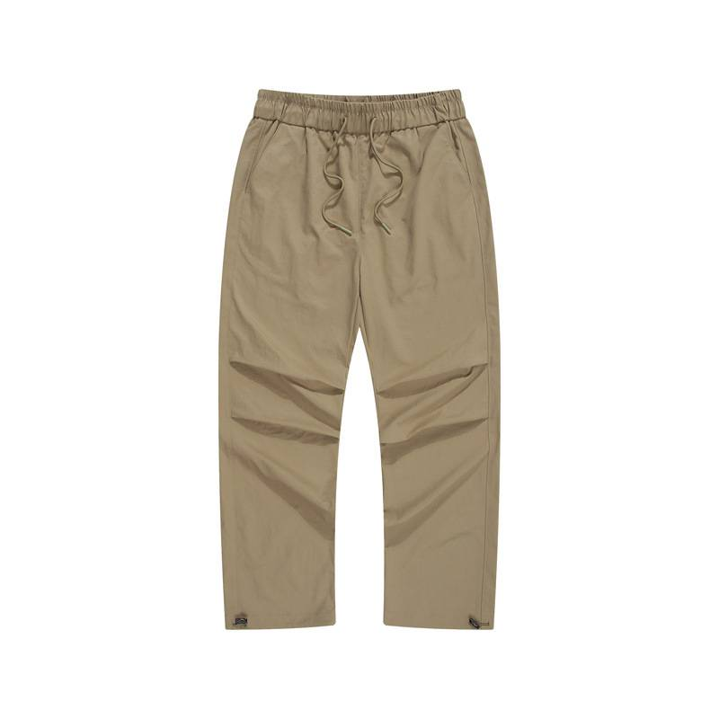 Herrenbekleidung gewaschene Drapierung Bergsteigen Outdoor Fallschirmjägerhose Kordelzug Bein Freizeithose_voghion.com