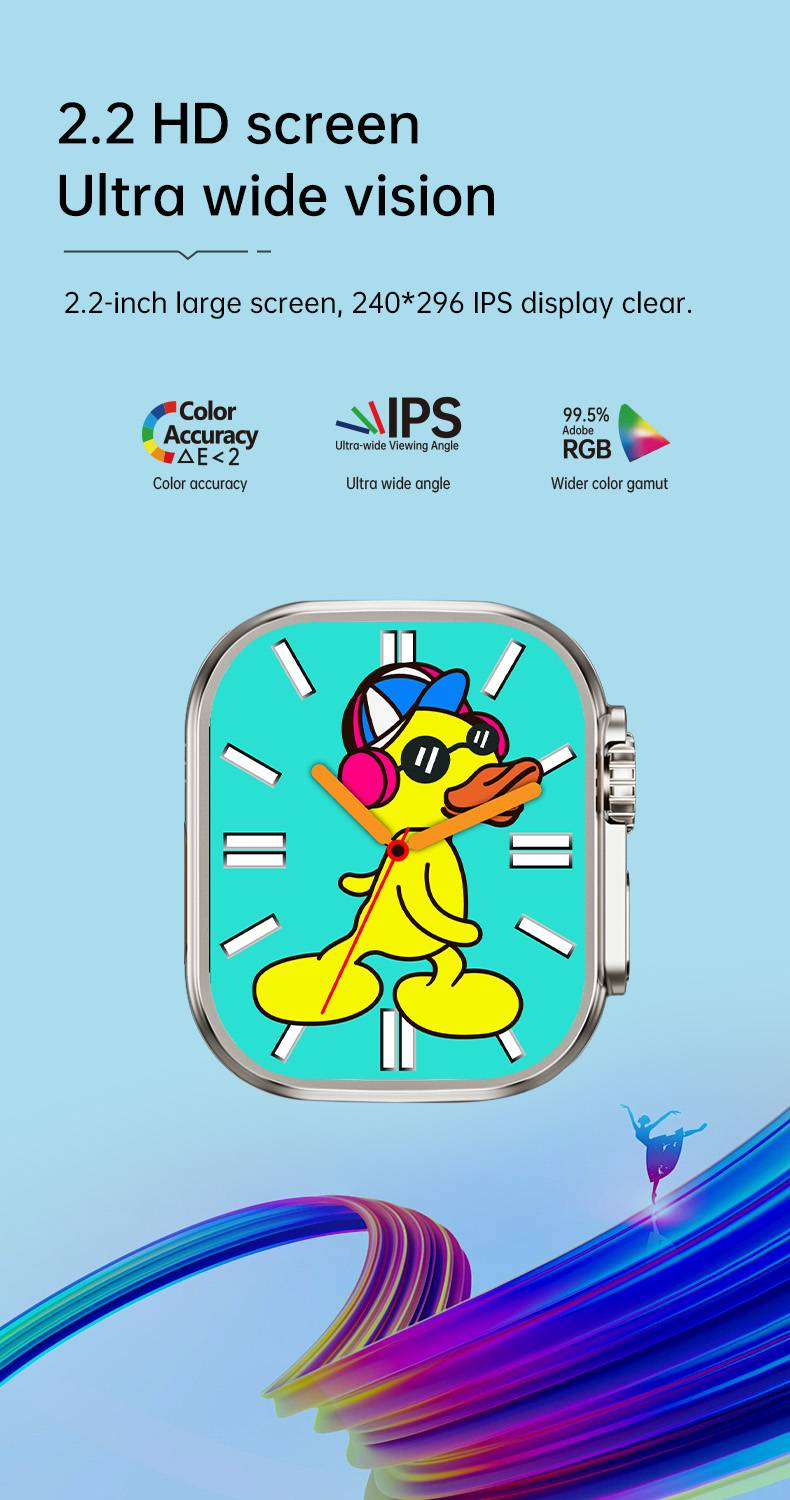 ULTRA2 smartwatch, capable of answering/making phone calls, comes with 2 watch straps included_voghion.com