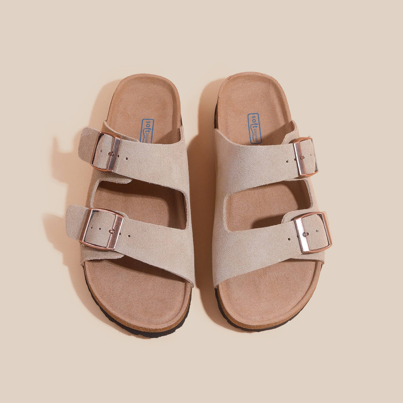 Hausschuhe Damen Leder Vintage Sandalen Damen Sommerkleidung Casual All-in-One Linie mit Strandsandalen_voghion.com