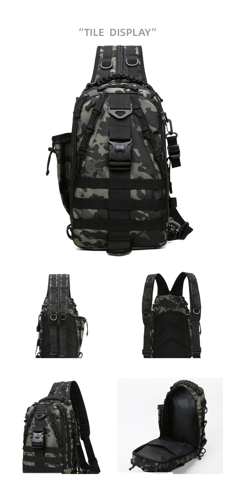 Tackle Bag Outdoor Single And Double Shoulder Dual-purpose Large-capacity Fishing Bag Tactical Camouflage_voghion.com