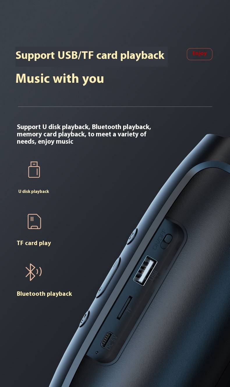 Voice Command Mini Outdoor Speaker - Deep Bass Portable With TF Card Slot
ACZT_voghion.com