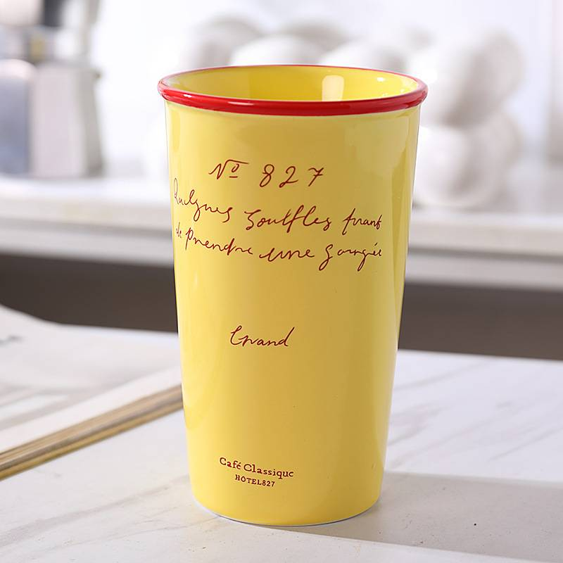 Ceramic Portable Cup, Small Fresh Ceramic Hand-held Cup, High-value Office Portable Cup_voghion.com