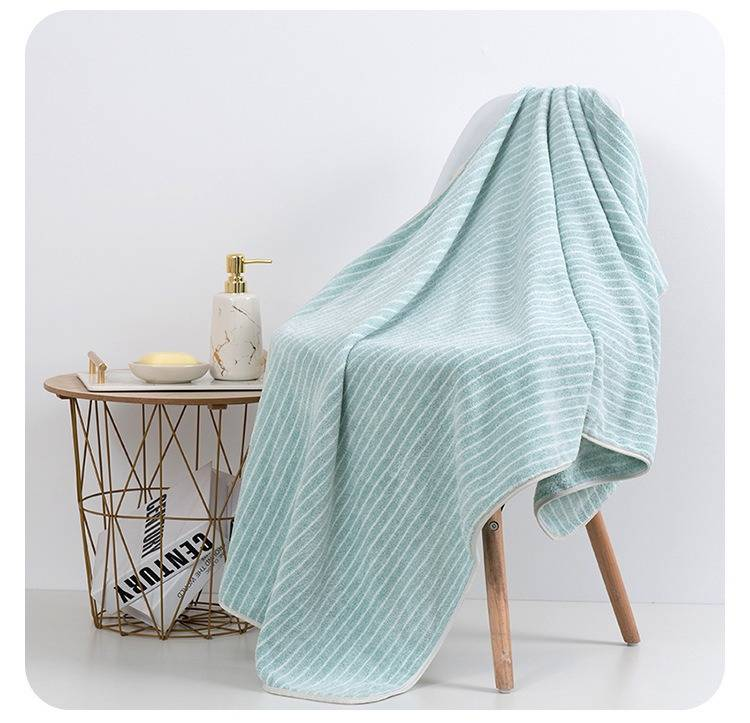 Serviette de bain surdimensionnée en polaire corail épaisse - Super absorbante, séchage rapide, sans peluches_voghion.com