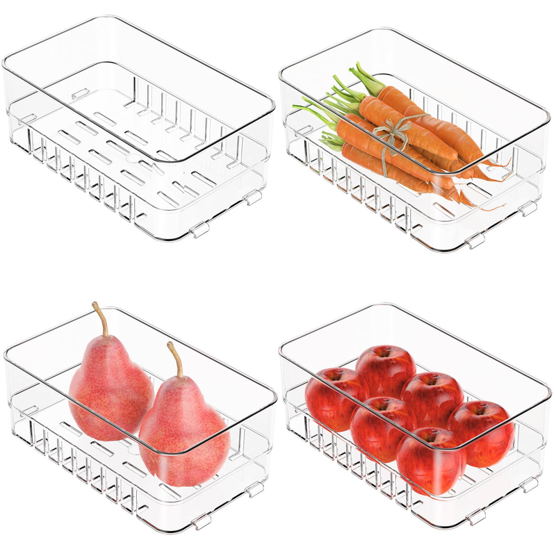 Organizador Nevera Y Cocina - Caja De Almacenamiento Ajustable Para Frigorífico, Cajones Y Armarios - Ahorra Espacio Y Ordena Alimentos_voghion.com