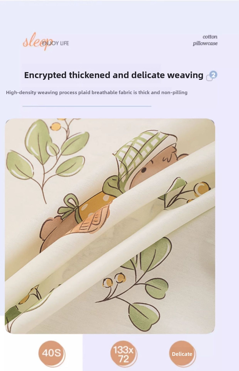 100% katoenen kussensloopset (1/2-pack) - Zachte, ademende hoes met leuke prints voor kinderen en tieners (48x74cm, 16 stijlen)_voghion.com