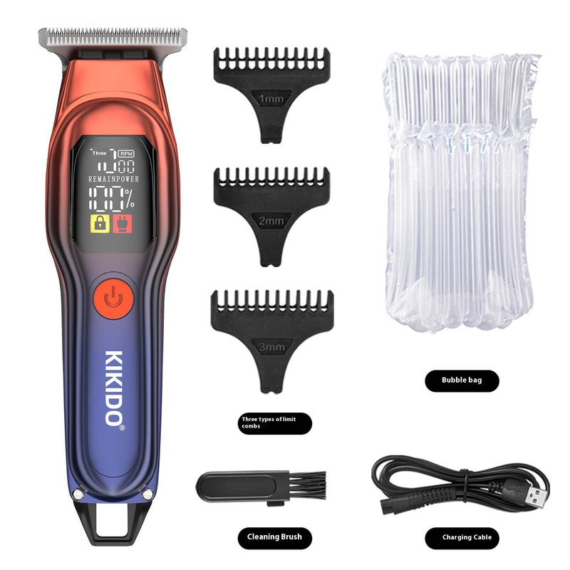 Professional Rechargeable Hair Clipper With Dual-Speed Adjustments, Stainless Steel Blades & Smart LCD Screen_voghion.com