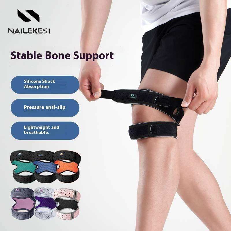 Breathable Summer Knee Brace With Silicone Patella Pad – Shock Absorption & Dual Compression For Running, Basketball & Fitness (Unisex)_voghion.com