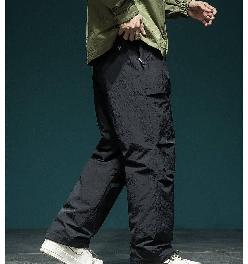 Pantalon de parachutiste coupe ample en duvet de canard pour homme, imperméable et thermique, pour l'hiver, en vert, noir et kaki_voghion.com