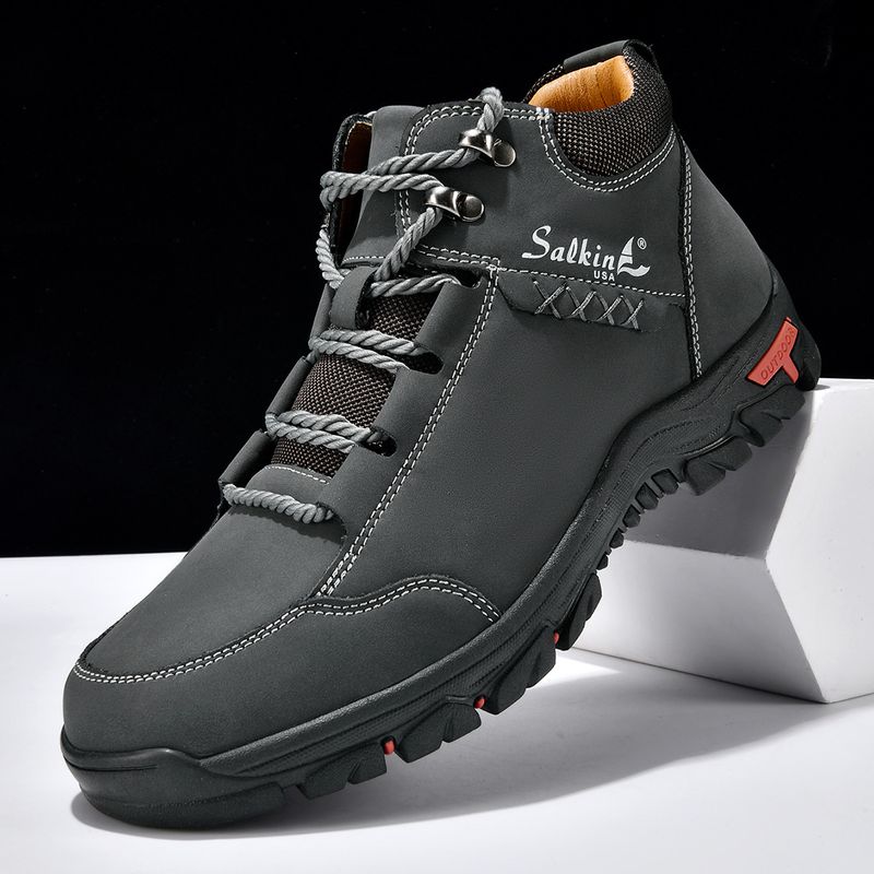 6658 Microfiber Men's Martin Boots Chelsea Range Grey, Choose Size And Tell Seller_voghion.com