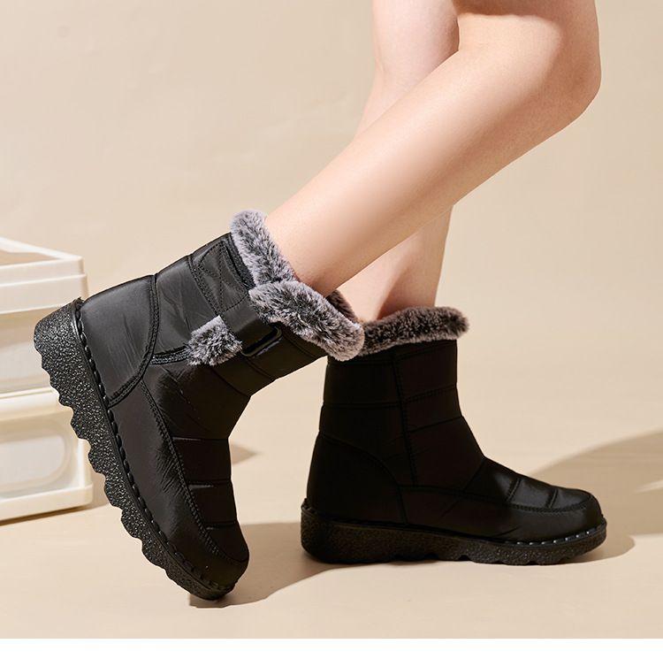 2025 Fleece Warm Women's Snow Boots,, Thickened High-top Cotton Shoes, Casual Velcro Women's Boots_voghion.com