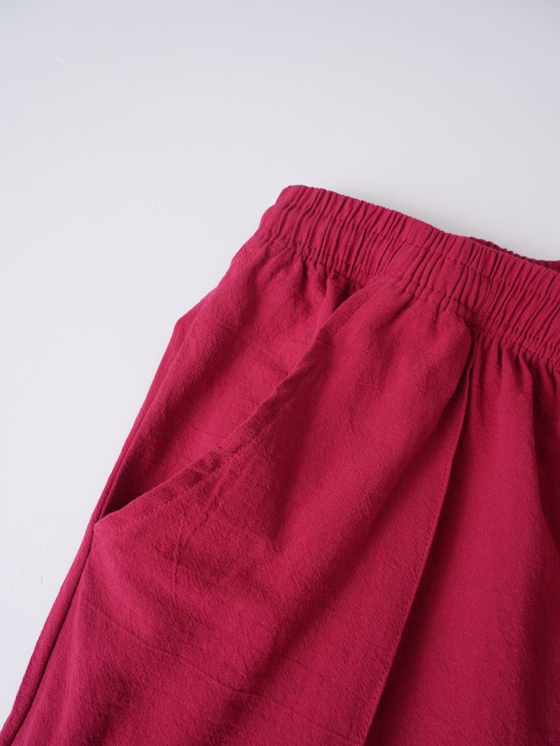 Men's Linen-Cotton Drawstring Shorts – Breathable Summer Casual & Beach Pants (S-XXXL, Relaxed Fit, Quick-Dry, Machine Washable)_voghion.com