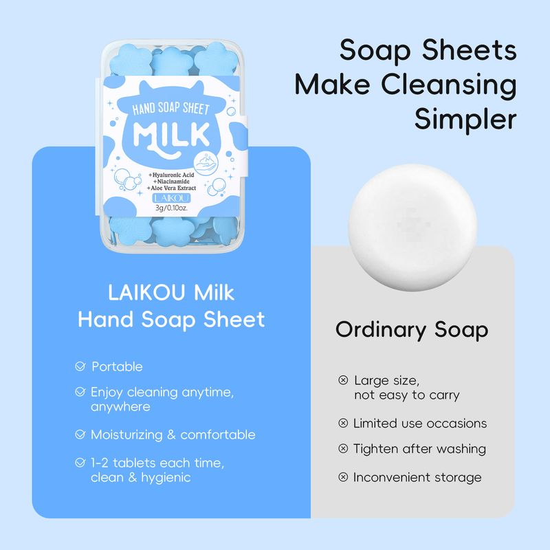Scrubs & Bodys Treatments Disposable Milk Flavored Soap Tablets Portable Soap Paper Students And Children Carry Mini Petal Hand Washing Tablets_voghion.com